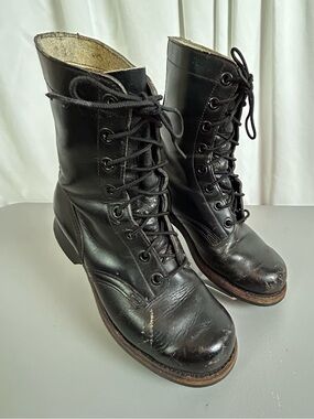 Mens vintage Endicott Johnson military boots size 8B black